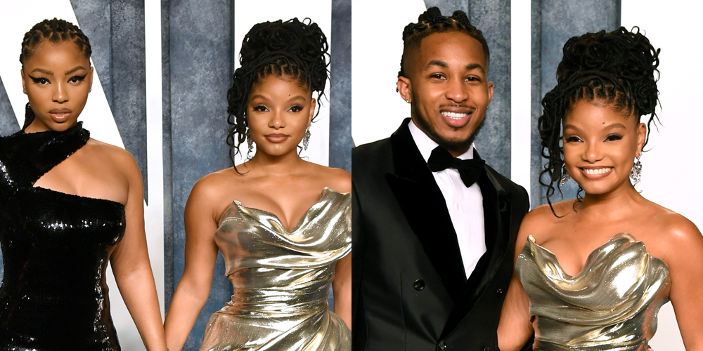 Halle Bailey Makes it a Family Affair at Vanity Fair Oscars Party with