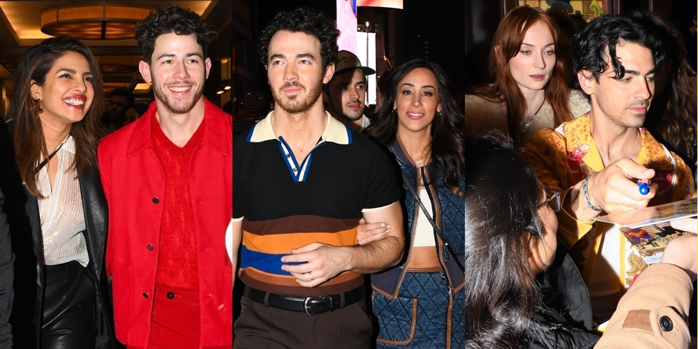 Nick, Joe & Kevin Jonas Link Up With Their Wives After ‘Happiness Begins’ Night of Their Broadway Show