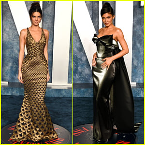 Kendall & Kylie Jenner Hit the Carpet at the Vanity Fair Oscars Party