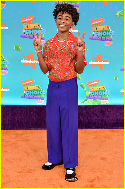 Micah Abbey on the Kids' Choice Awards Orange Carpet