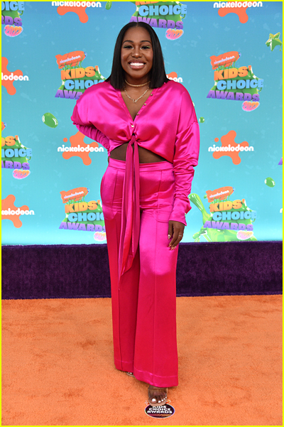 Laci Mosley on the Kids' Choice Awards Orange Carpet