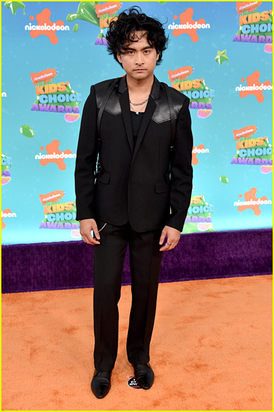 Kristian Flores on the Kids' Choice Awards Orange Carpet