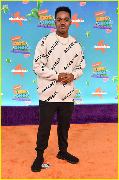 Issac Ryan Brown on the Kids' Choice Awards Orange Carpet
