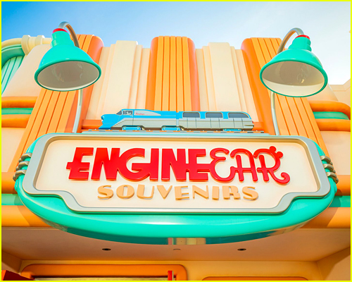 Photo of the EngineEar Souvenirs sign at Disneyland's Toontown