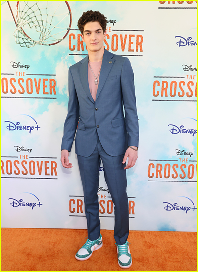 Trevor Bush on the orange carpet at the The Crossover premiere