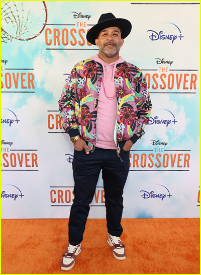 Joel Steingold on the orange carpet at the The Crossover premiere