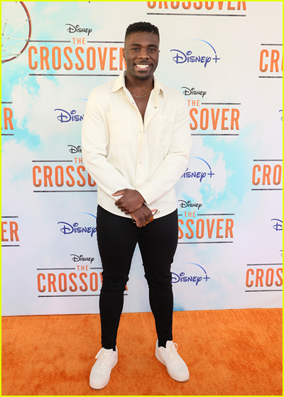 Himie Freeman on the orange carpet at the The Crossover premiere