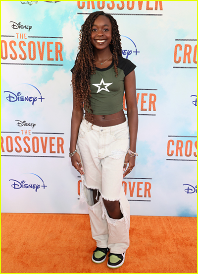 Danielle Jalade on the orange carpet at the The Crossover premiere