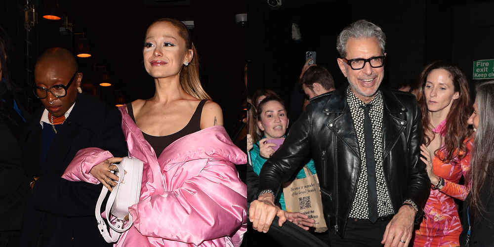 Ariana Grande Wears Pink Like Glinda for Night Out with ‘Wicked’ Co-Stars!