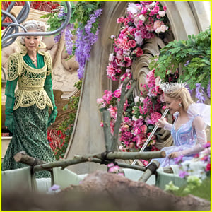 Ariana Grande Spotted in New Glinda Dress on 'Wicked' Set with Michelle Yeoh as Madame Morrible
