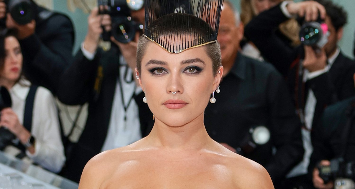 Florence Pugh Debuts Newly Shaved Head At Met Gala 2023 2023 Met Gala Florence Pugh Hair