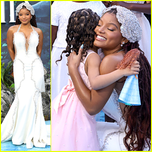 Halle Bailey Hugs Adorable Little Girl at 'The Little Mermaid' UK Premiere