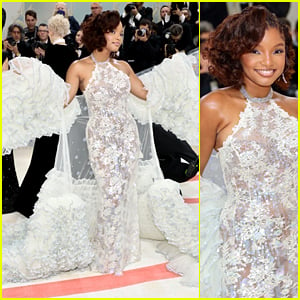 Halle Bailey Is a Vision in White at Met Gala 2023, Weeks Before ‘The