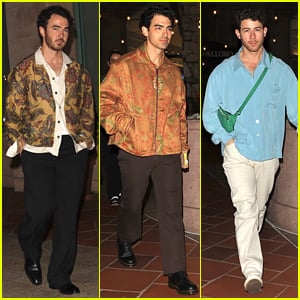 Jonas Brothers Step Out For Dinner in Beverly Hills Hours Ahead of Announcing TXT Collab