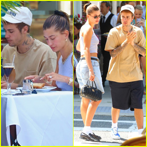 Justin Bieber & Wife Hailey Step Out for Lunch in Southampton