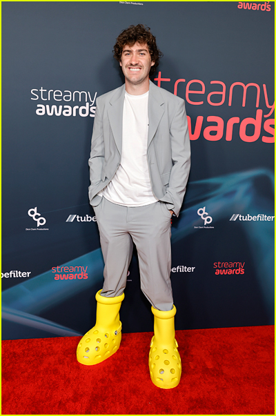 Airrack on the red carpet at the 2023 Streamy Awards