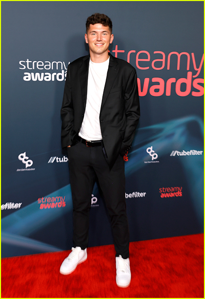 Nick DiGiovanni on the red carpet at the 2023 Streamy Awards