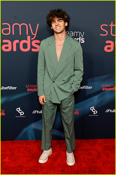 Jake Clark on the red carpet at the 2023 Streamy Awards
