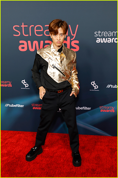 Alan Chikin Chow on the red carpet at the 2023 Streamy Awards