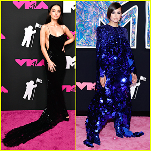 Dove Cameron & Sofia Carson Sparkle on MTV VMAs 2023 Pink Carpet