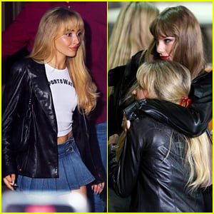 Sabrina Carpenter Wears 'Sports Watcher' Shirt to Attend NFL Game with Taylor Swift!