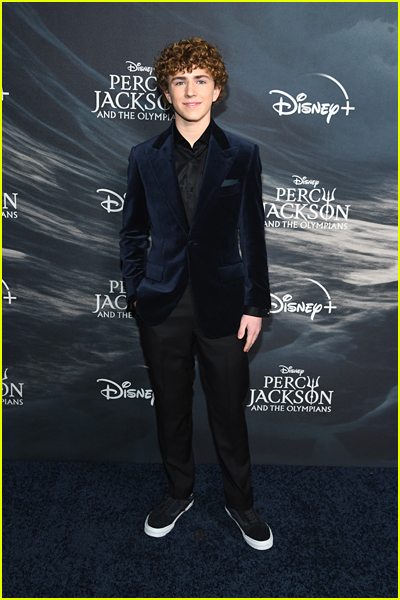 Walker Scobell at the Percy Jackson and the Olympians NYC premiere