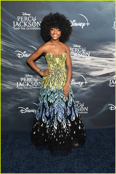 Leah Sava Jeffries at the Percy Jackson and the Olympians NYC premiere