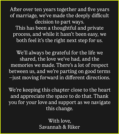 riker lynch breakup statement